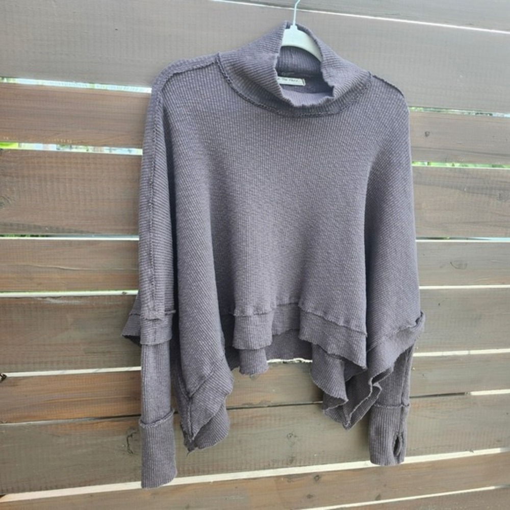 We The Free by‎ Free People Oversized Waffle Knit Sweater XS